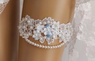 <b>Podwizka lubna biaa z eleganckiej koronki</b> PODWIAZKA - 2307